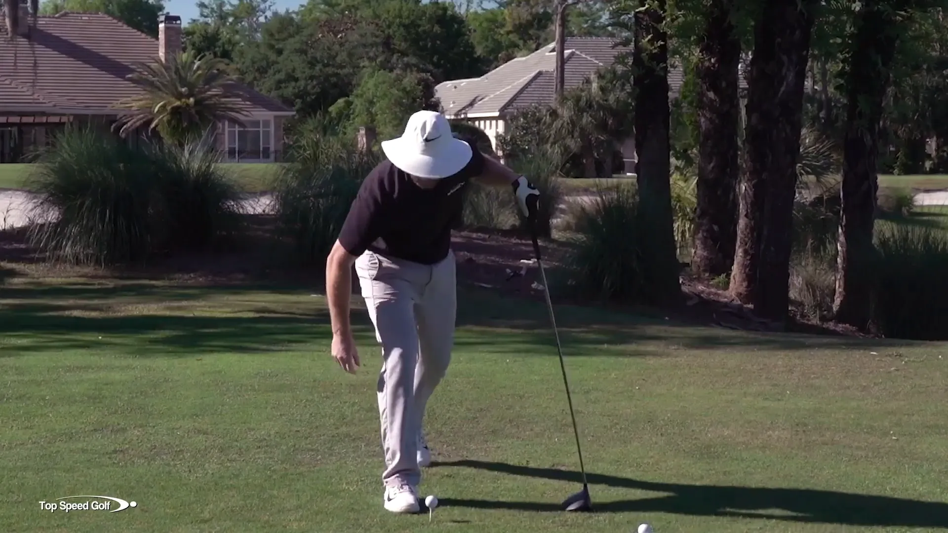 Illustrating whip-like action in the swing
