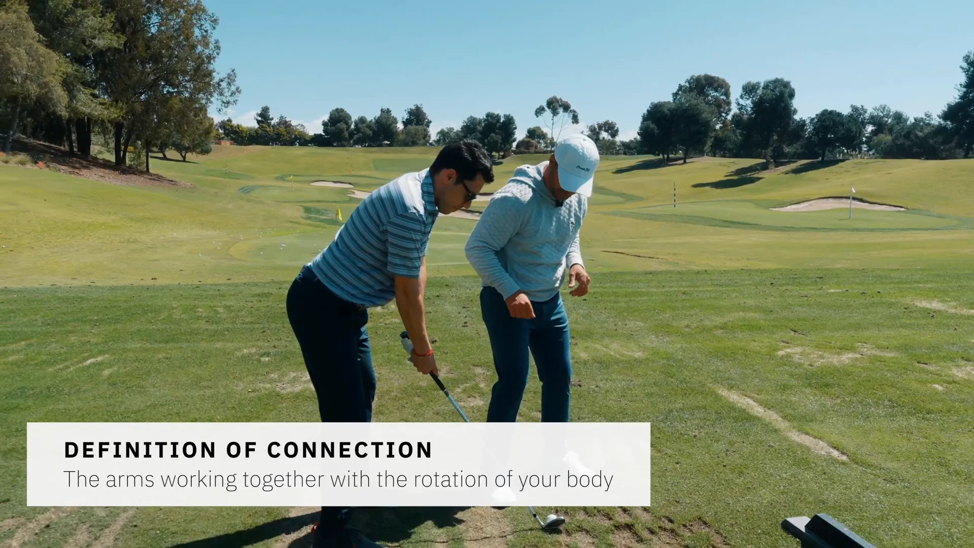 Proper stance and grip for a golf swing