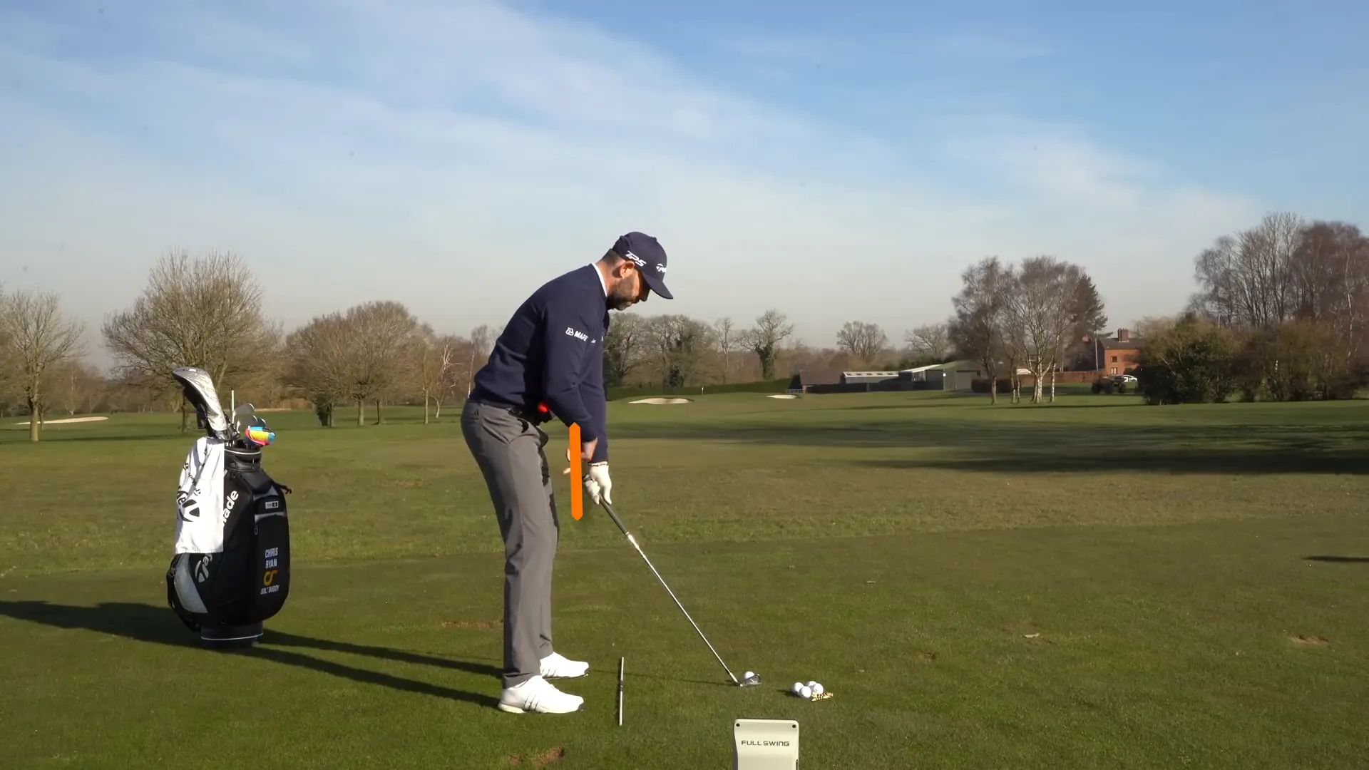 Practicing with the alignment stick to improve contact
