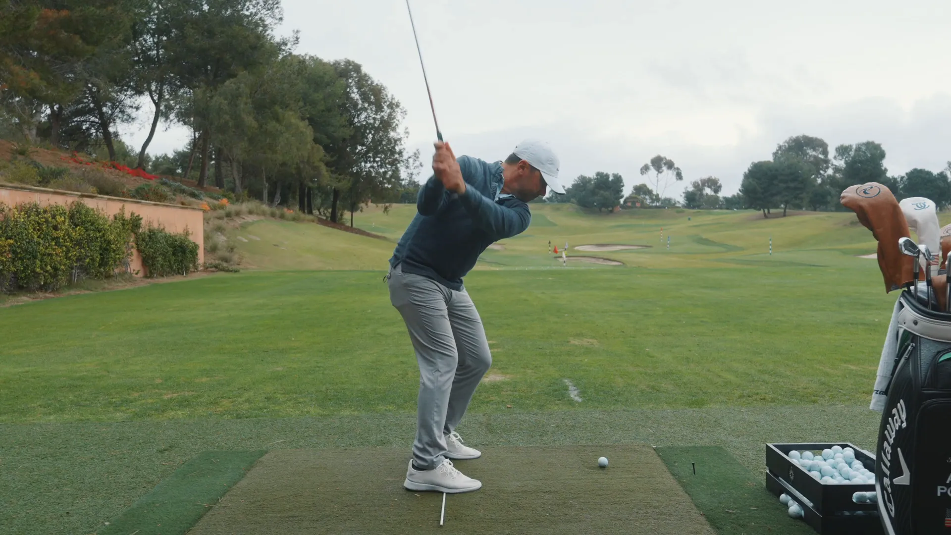 Stable golf setup with proper stance