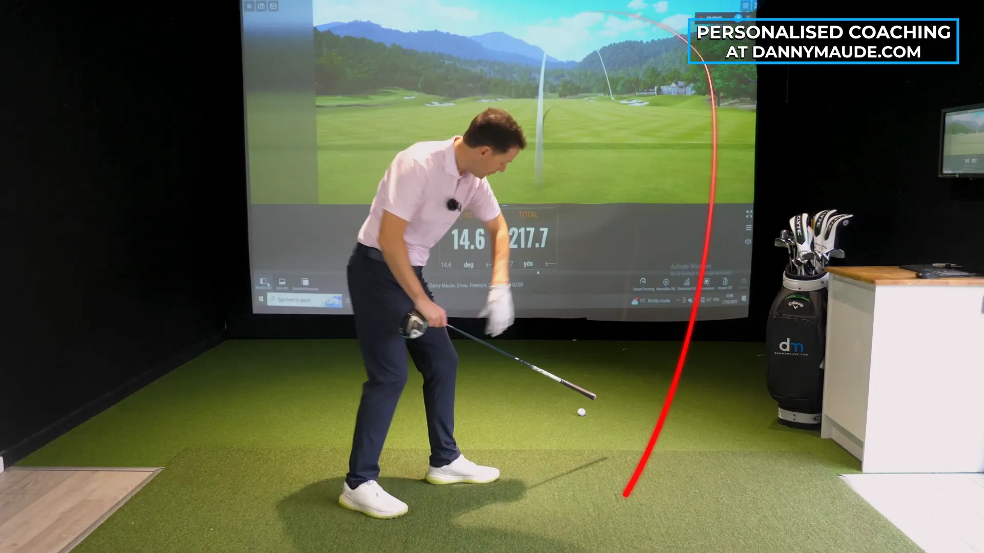 Golfers practicing their driver swing