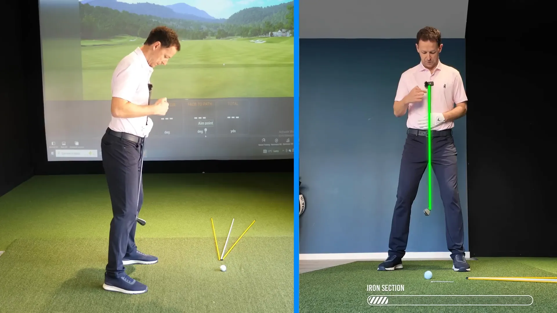 Setup alignment drill with club