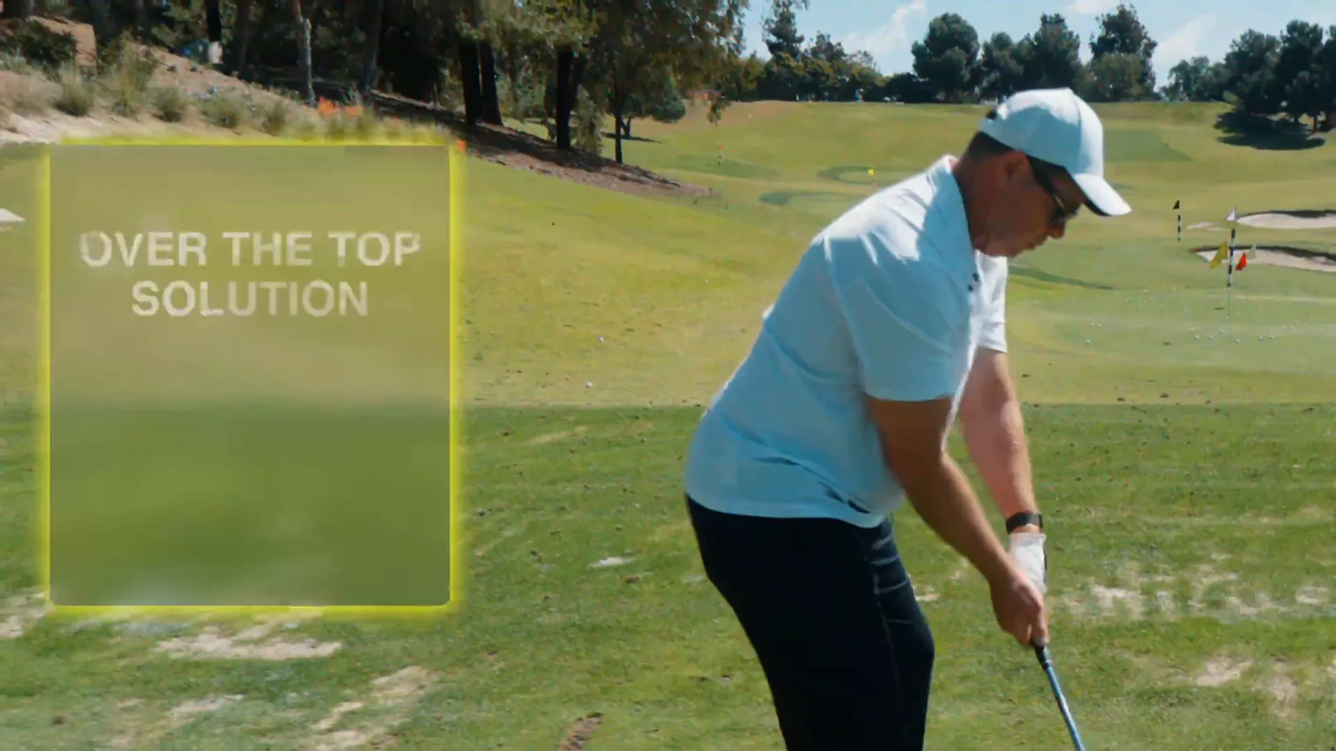 Demonstration of shoulder alignment in the swing