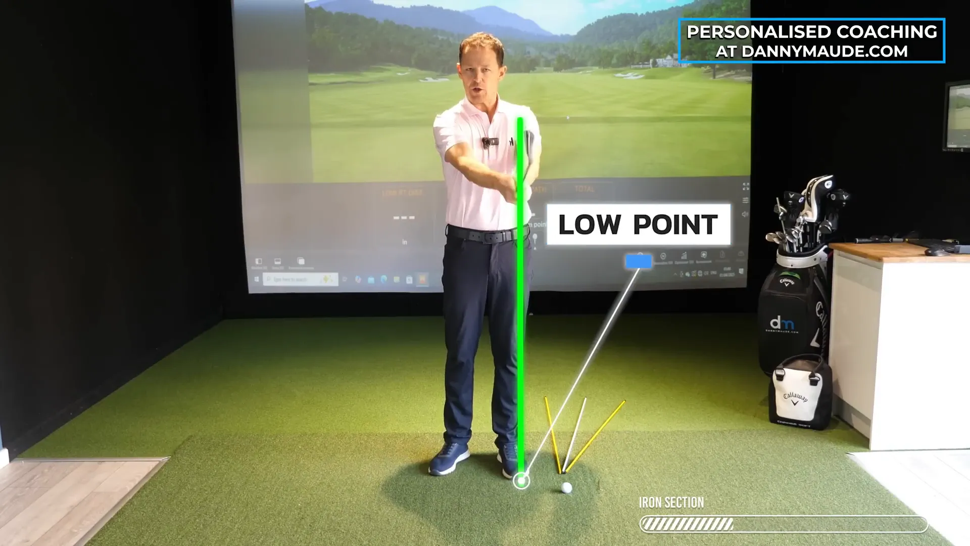 Demonstrating swing arc