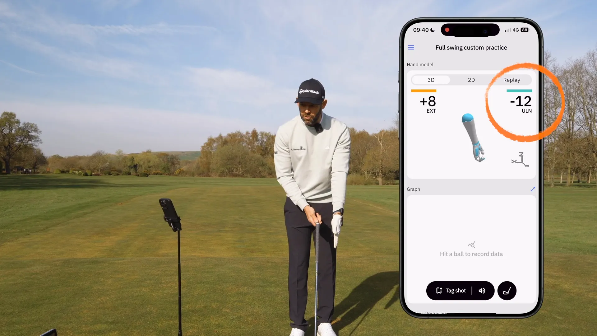 Wrist positioning while holding the club