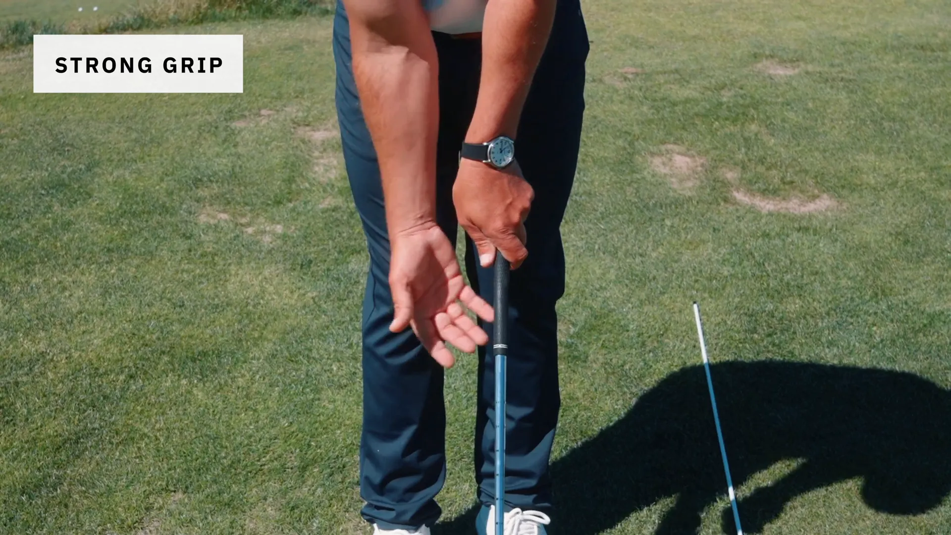 Illustration of strong vs. weak grip