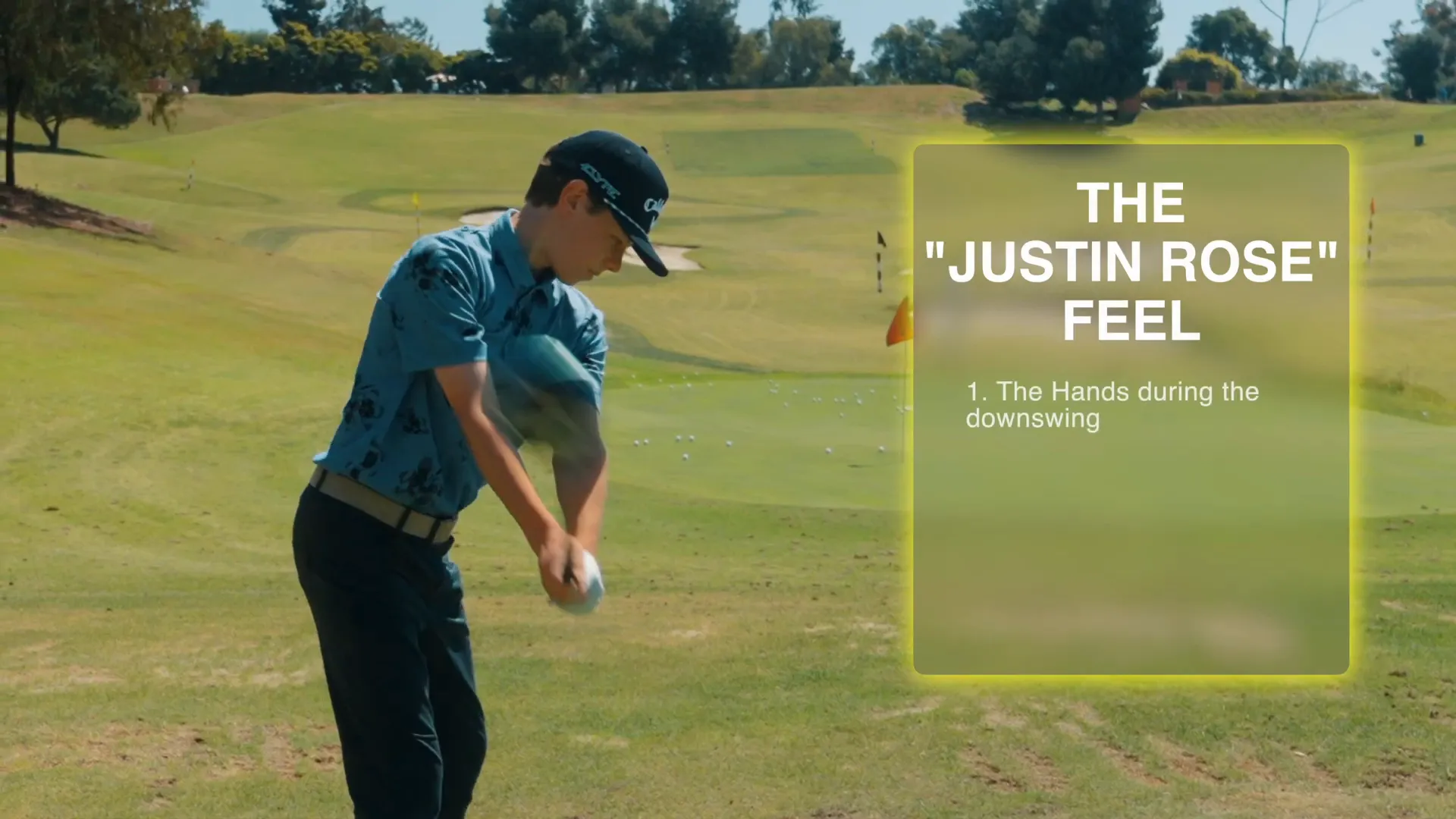 Justin Rose rehearsal move