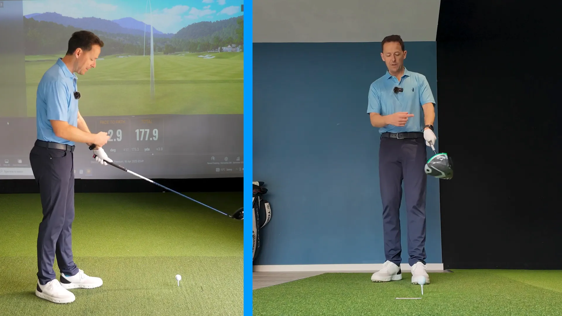 Visualizing the correct swing path.