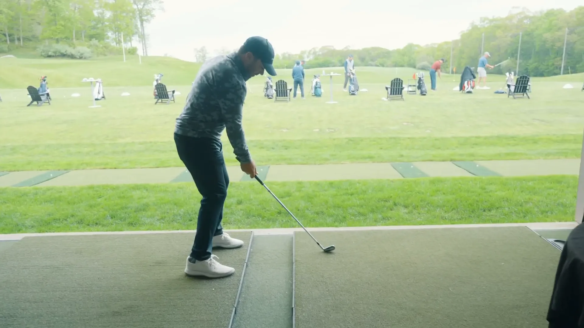 Proper hand path showing the club in front of the hands