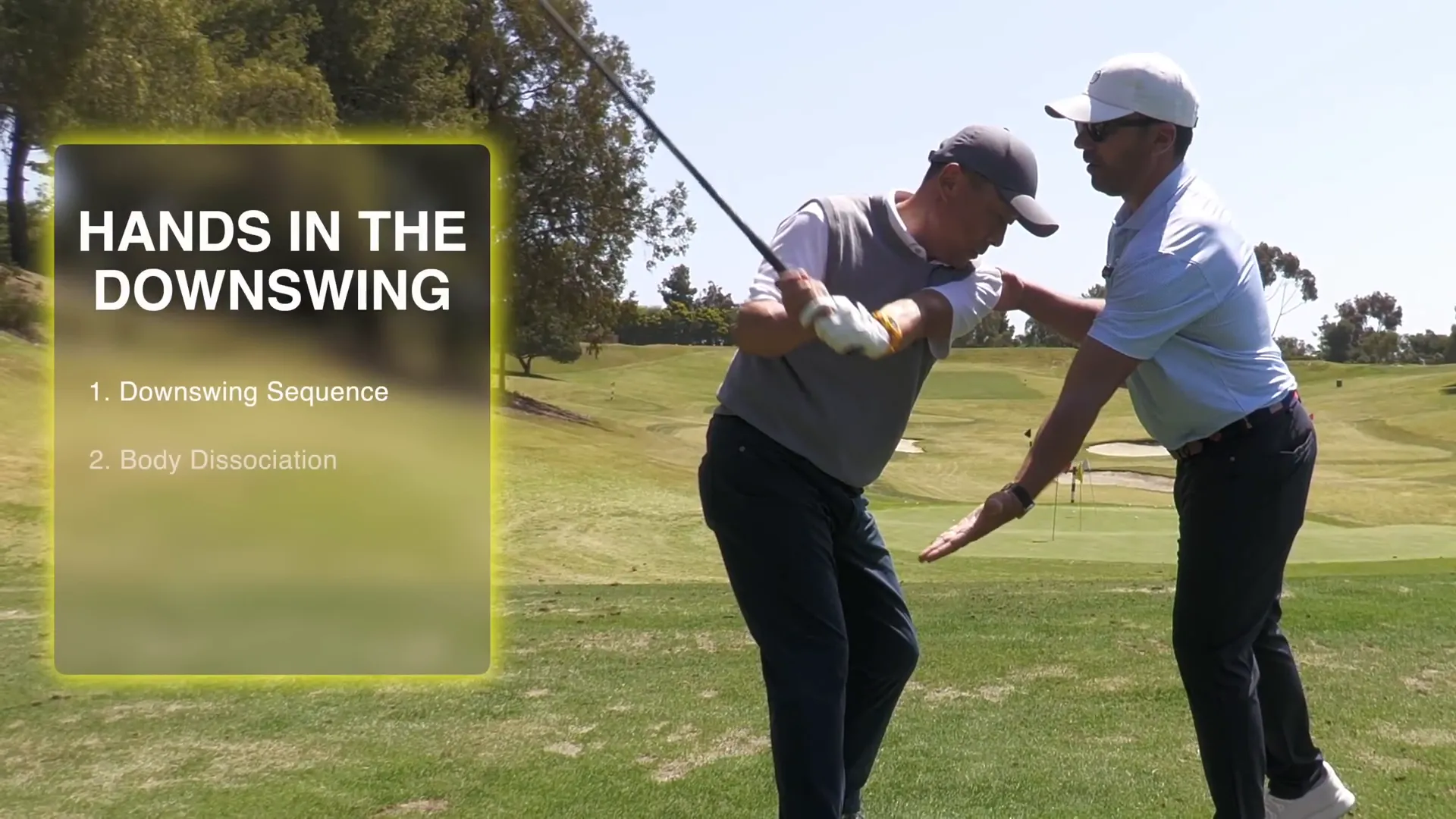Illustration of keeping the chest stable during the downswing