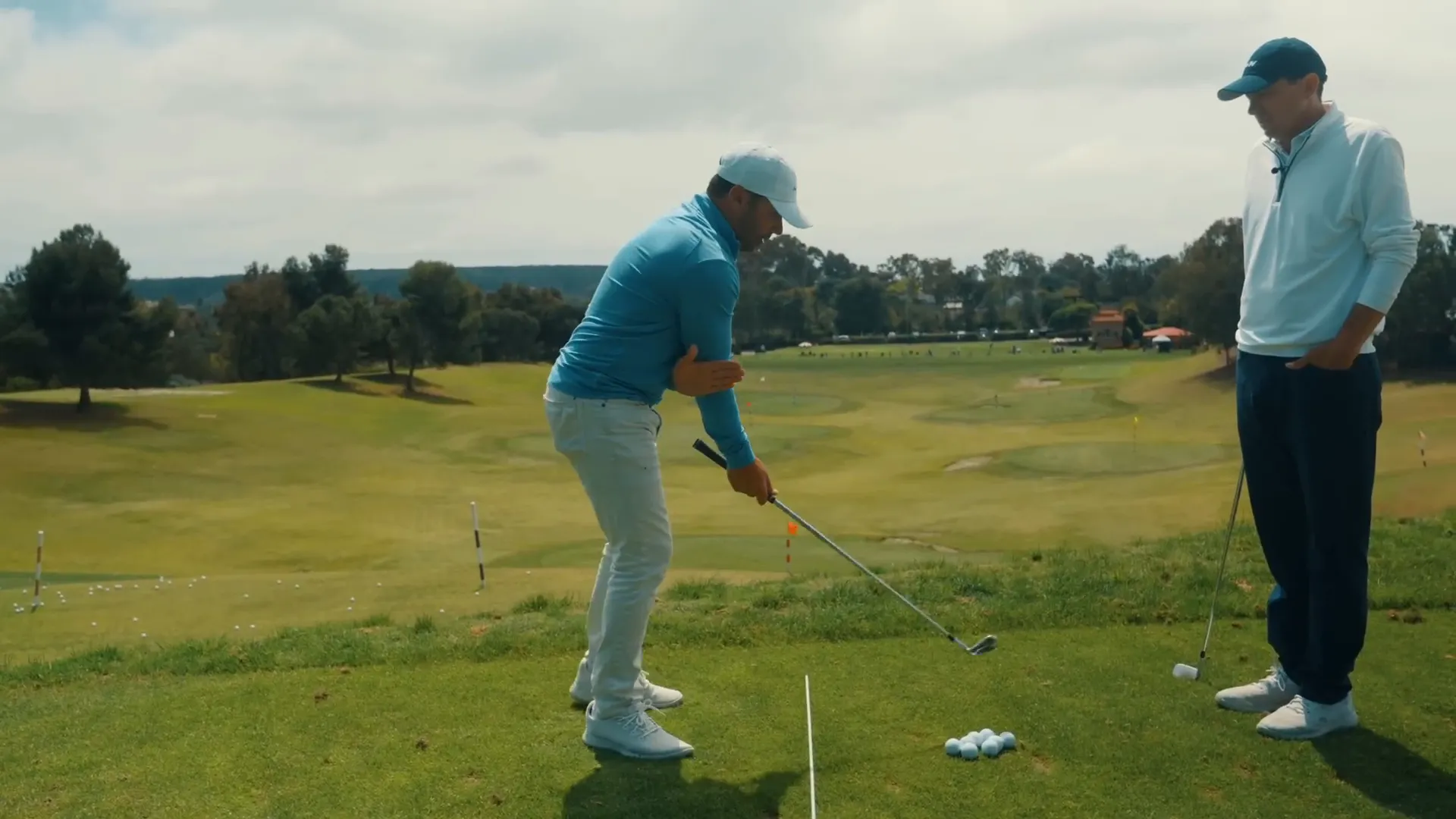 Drill to help maintain a flat lead wrist