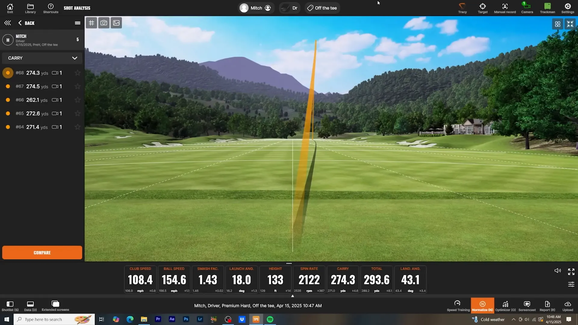 Shot from the fairway showing the usefulness of the mini driver for long second shots