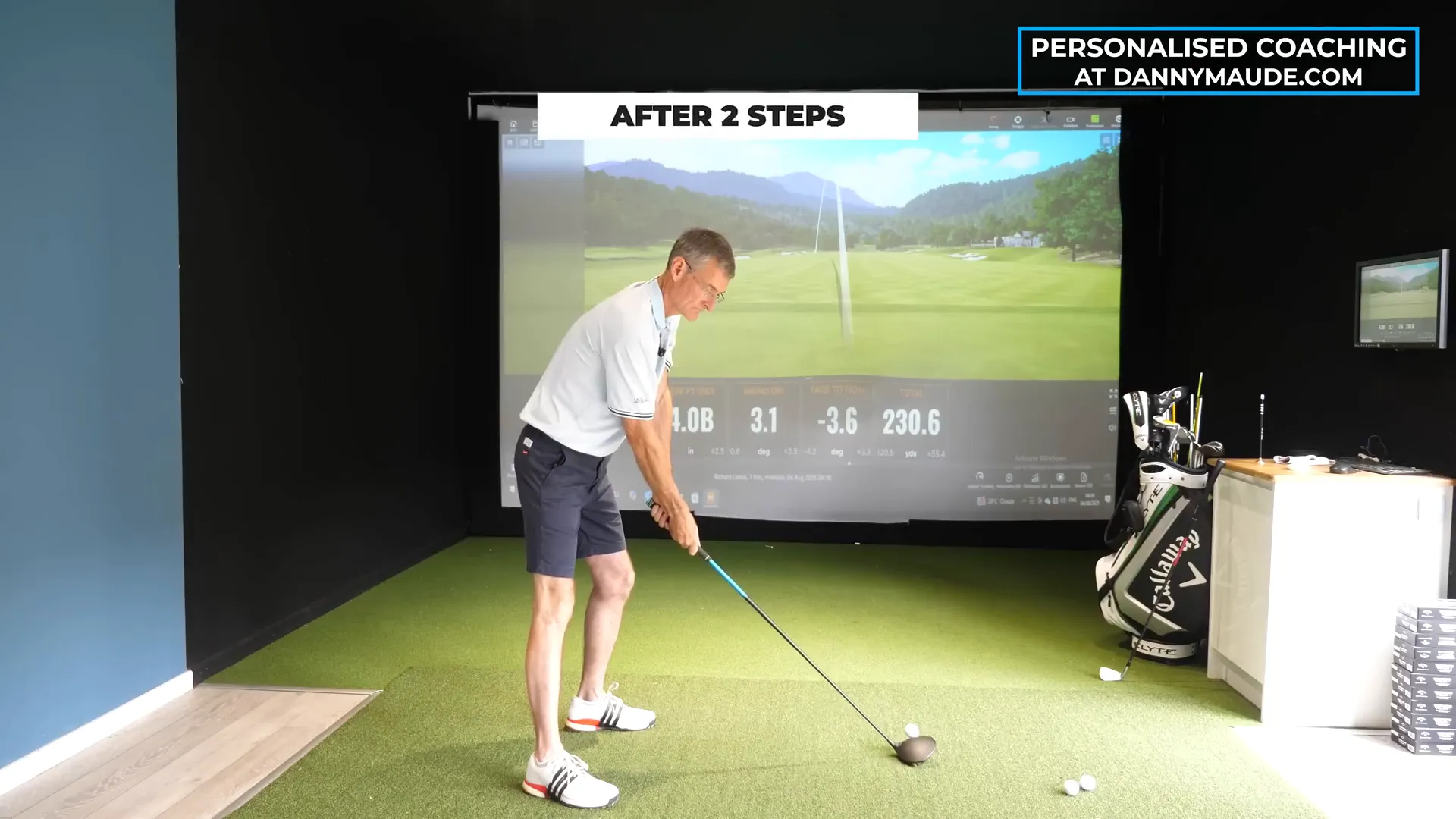 Senior golfer Richard hitting driver longer after setup changes