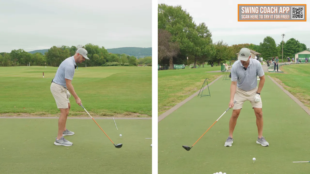 Right wrist bent back: clubface pointing right