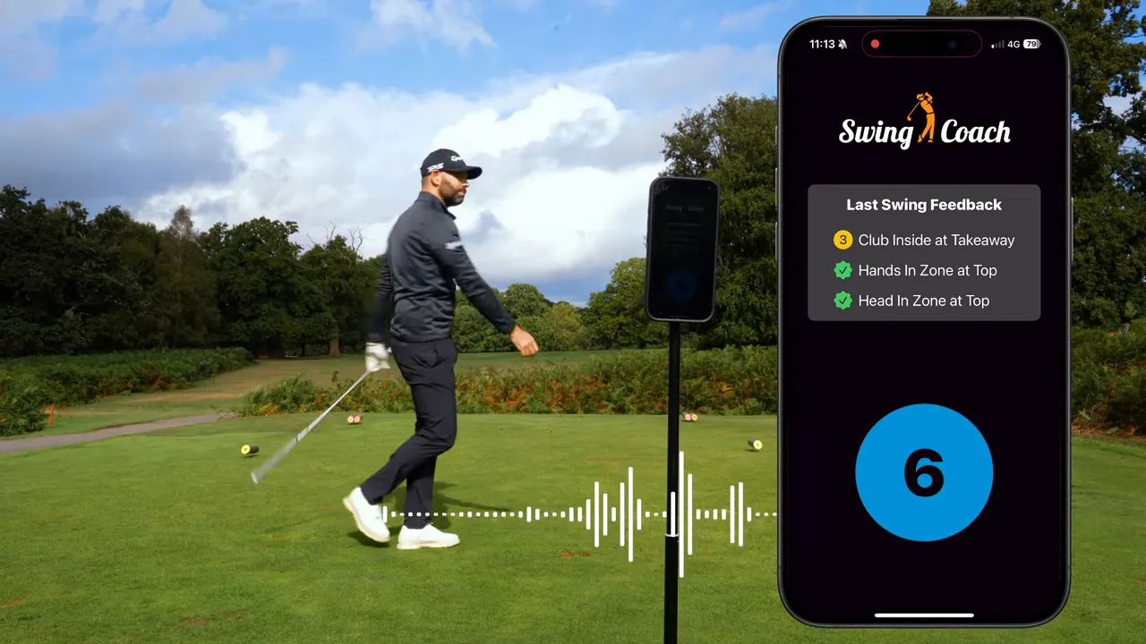 App confirming hands at top in zone and head at top in zone