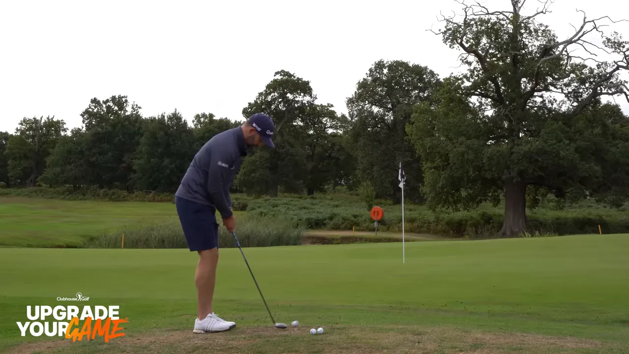 Using the 5-wood like a putter through the fringe