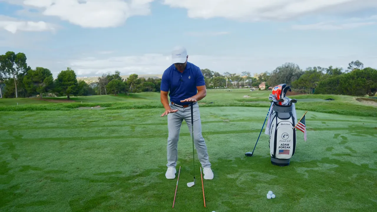 Player showing minimal lateral movement and rotation during swing