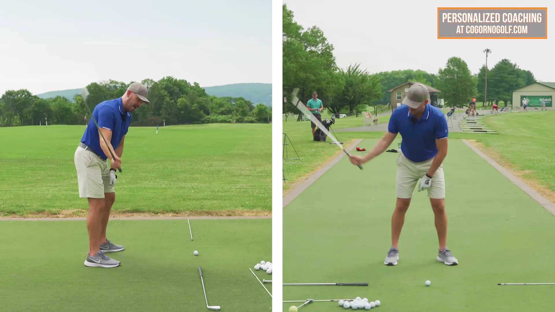 Hinge practice on the mat emphasizing 'thud' on the downswing