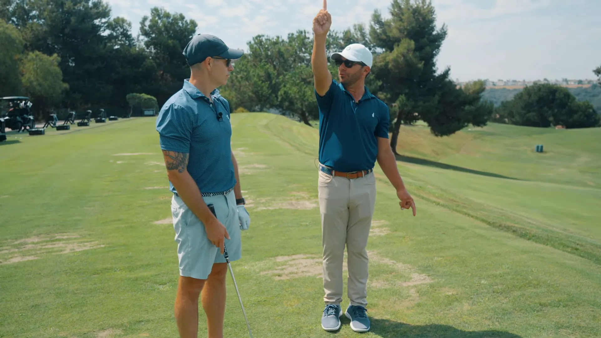Performing the wall drill to prevent the backswing from going over the top