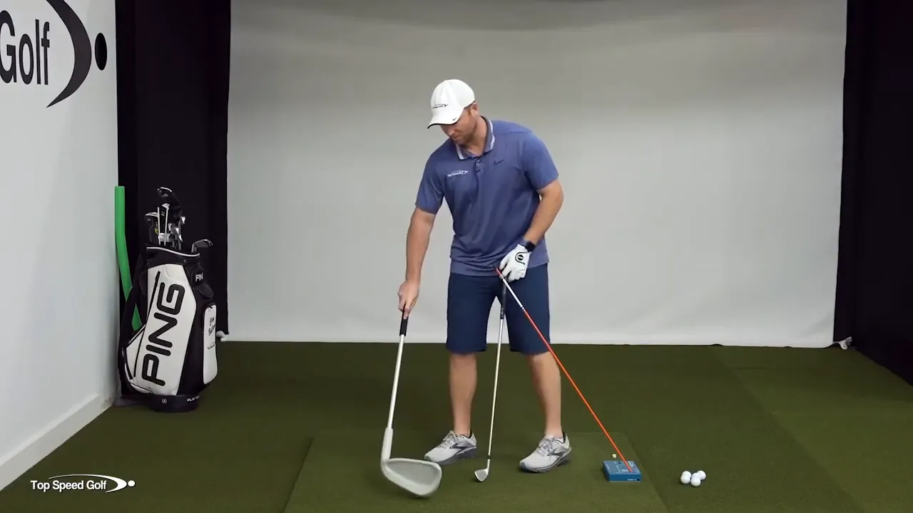 Demonstrating sole angle and toe versus heel at impact