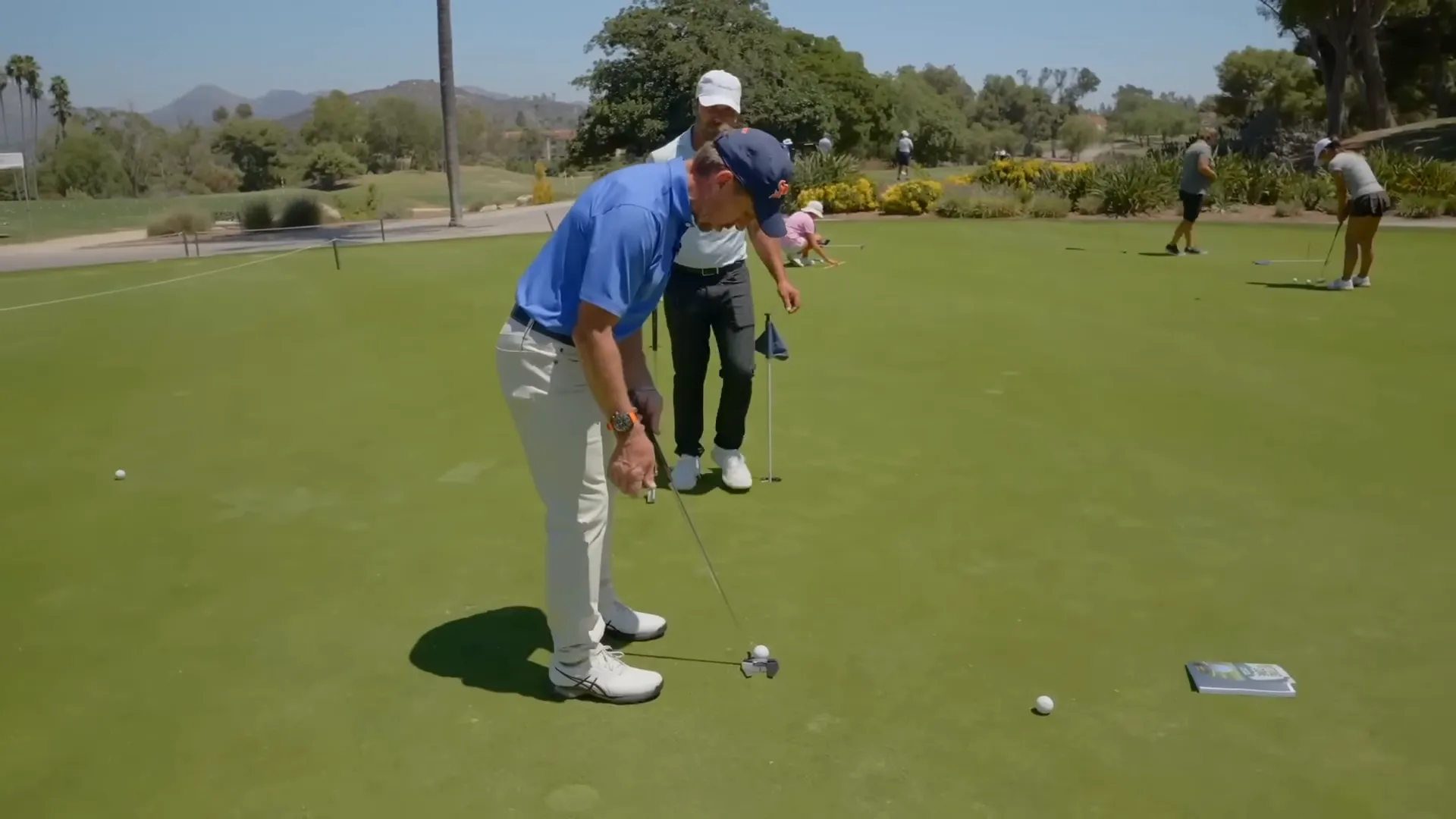 Hip position over shoulders with weight on the balls of the feet