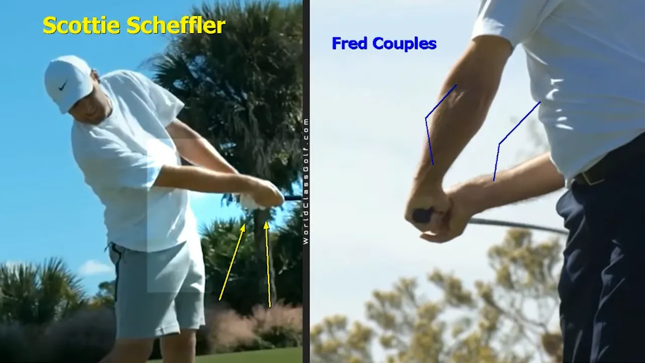 Hands small movement, clubhead big movement visualization