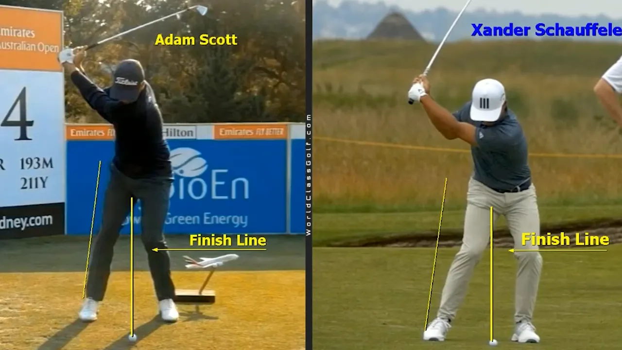 Trail knee moving toward finish line ahead of the hands