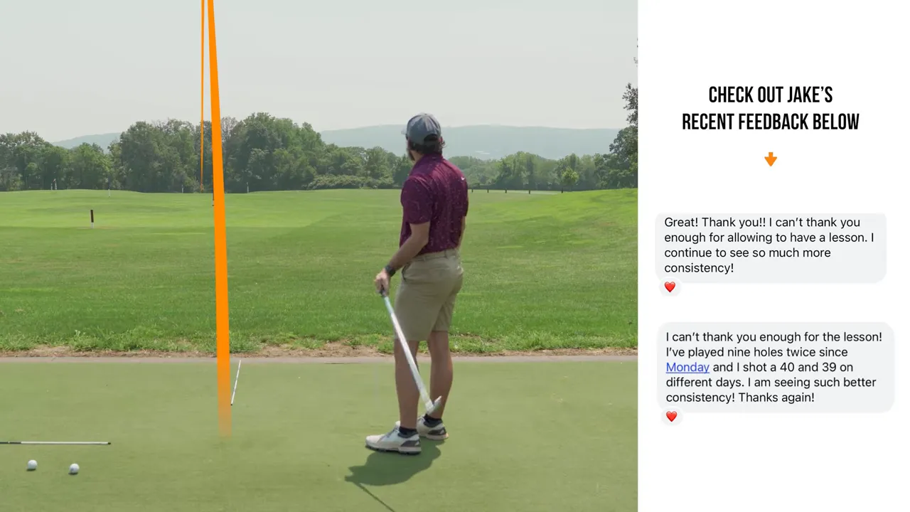 Final excellent swing showing full rotation, long arc finish and solid impact