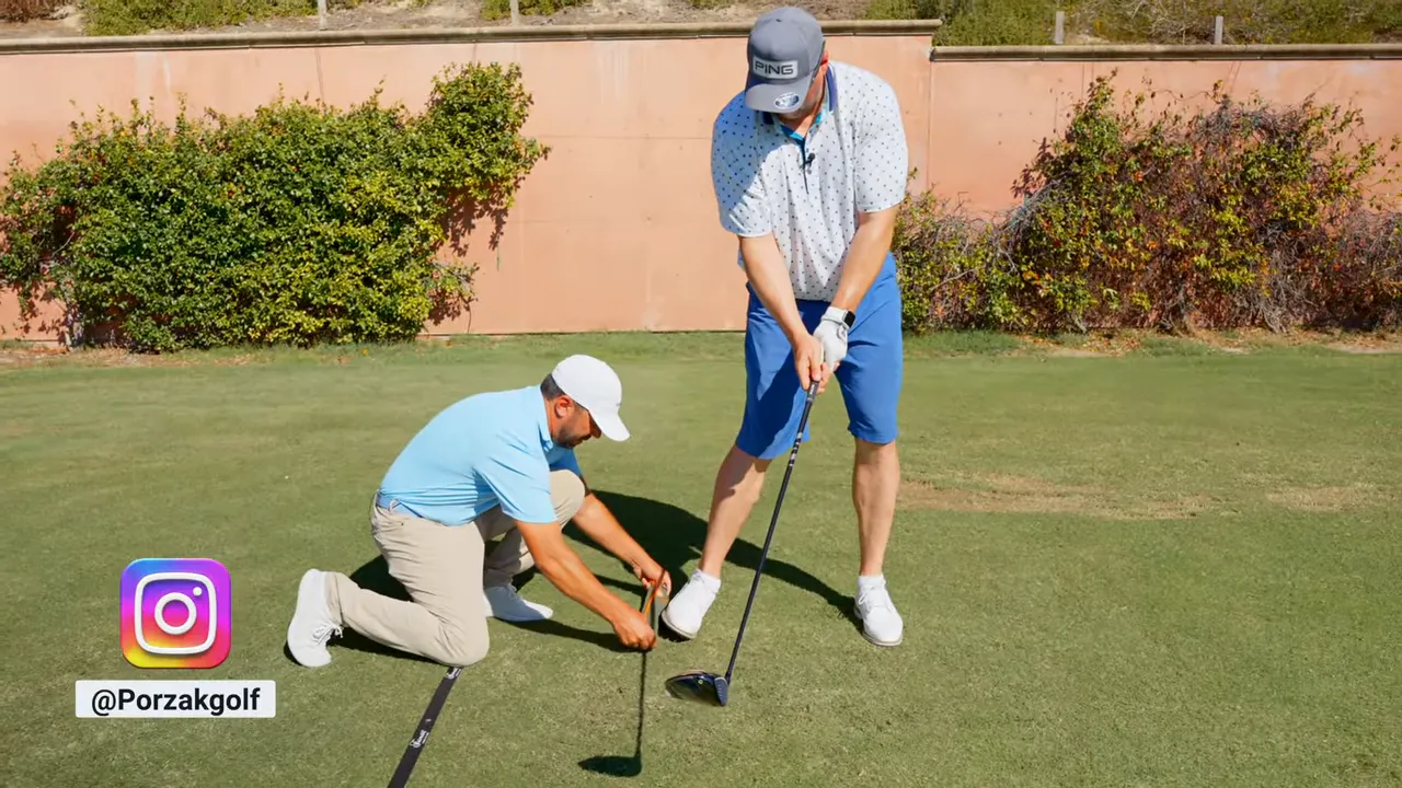 Rolled towel drill shown as a wedge under the outside of the lead foot
