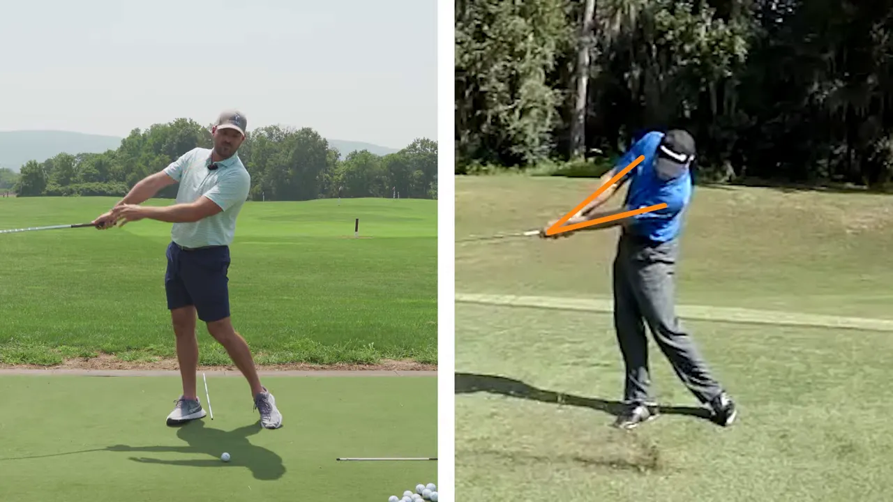 Shot overlay showing short arc vs long arc and where thin shots result