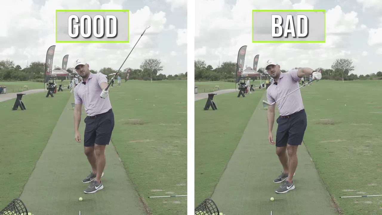 Comparison of good and bad lead arm rotation patterns in the golf swing
