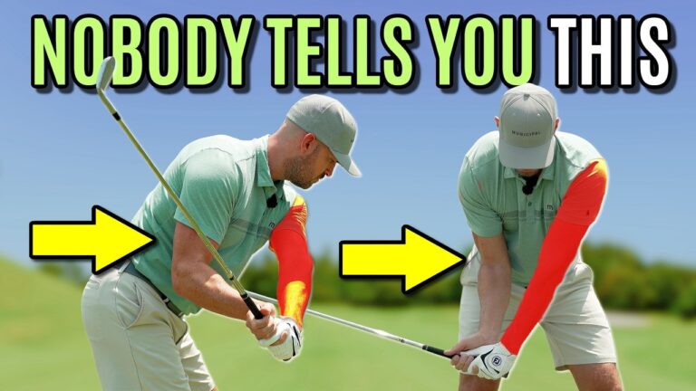 video thumbnail for 'Hitting The Ball With Your Left Elbow Makes The Golf Swing So Much Easier'