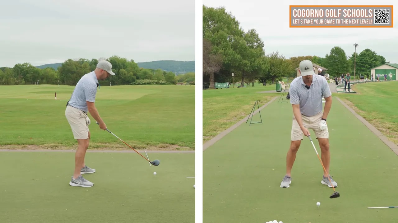 Right-hand only driver practice showing the toss feel from downswing into contact