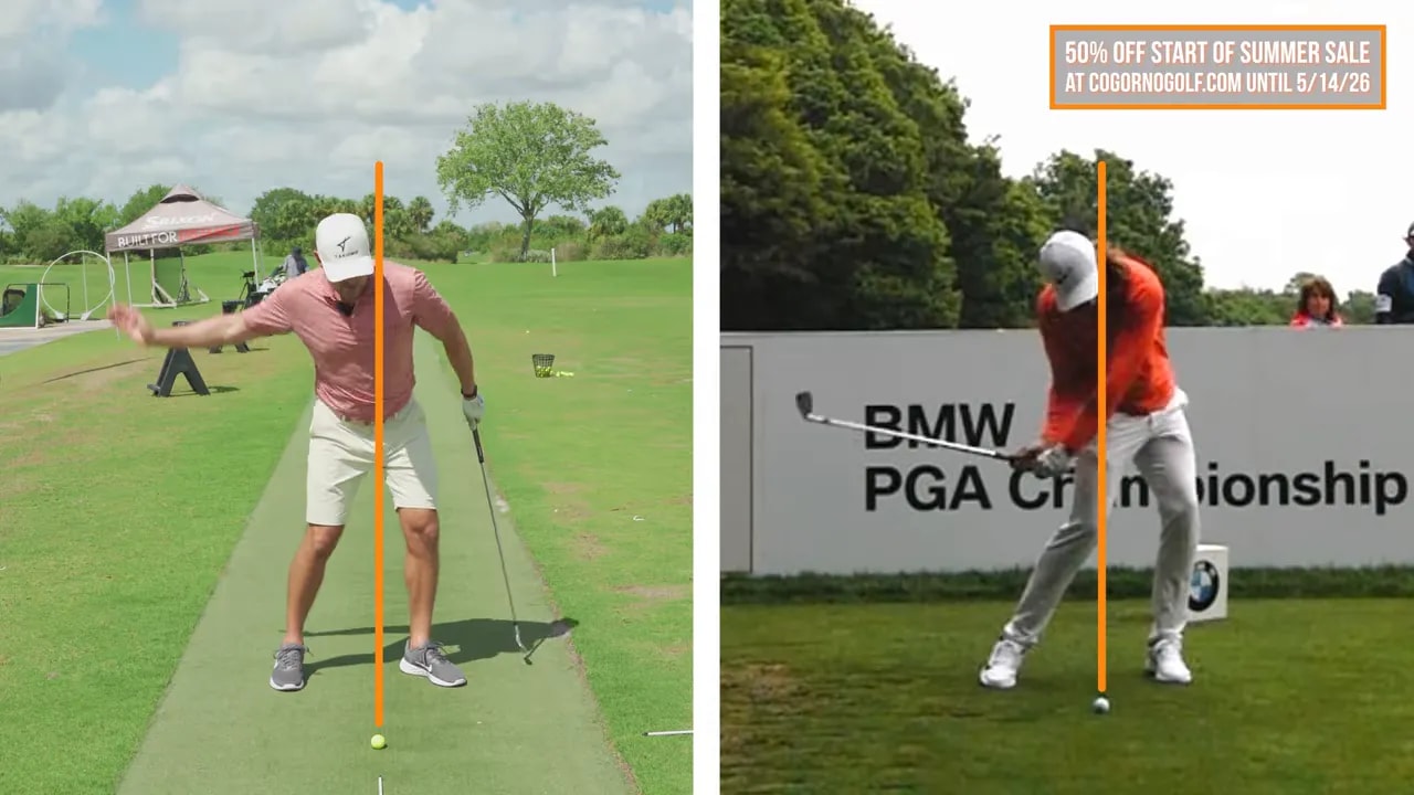 Coach demonstrating trail shoulder tilt downward checkpoint for bump and crunch move