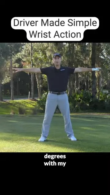 golfer standing in posture with both arms extended sideways at shoulder height
