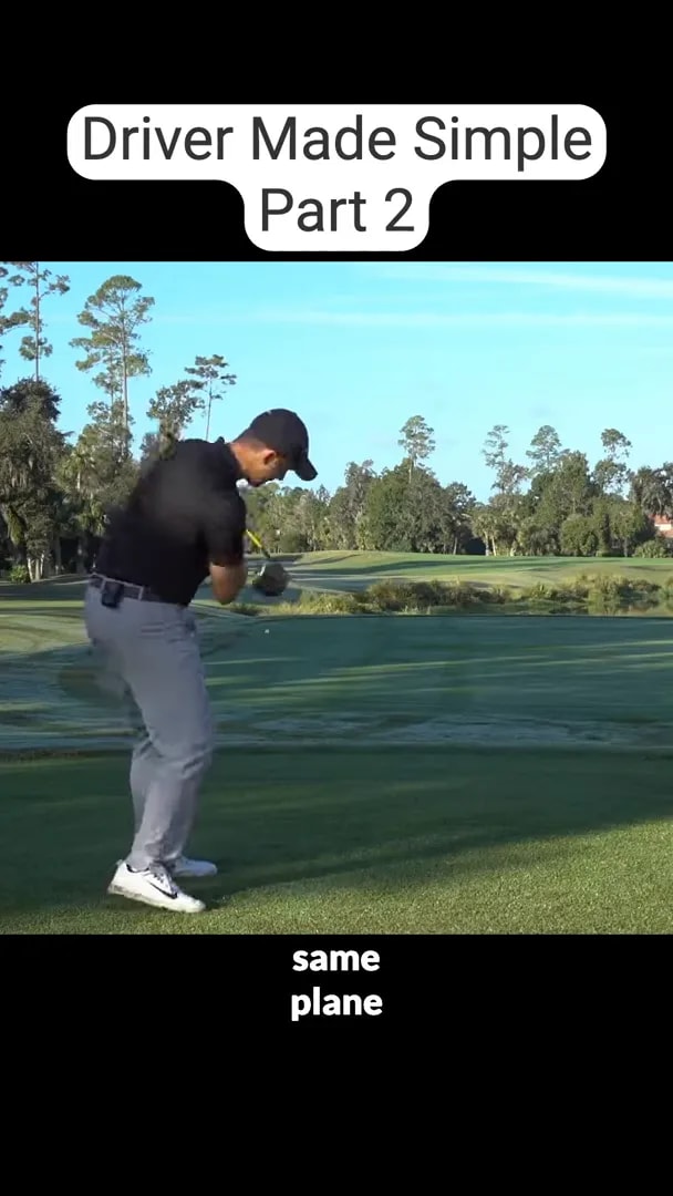 golfer rotating through in posture with the club extended behind him on a tilted path