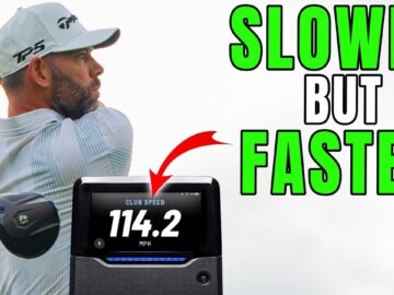 video thumbnail for '99% don't realise you can swing slower and hit it farther'