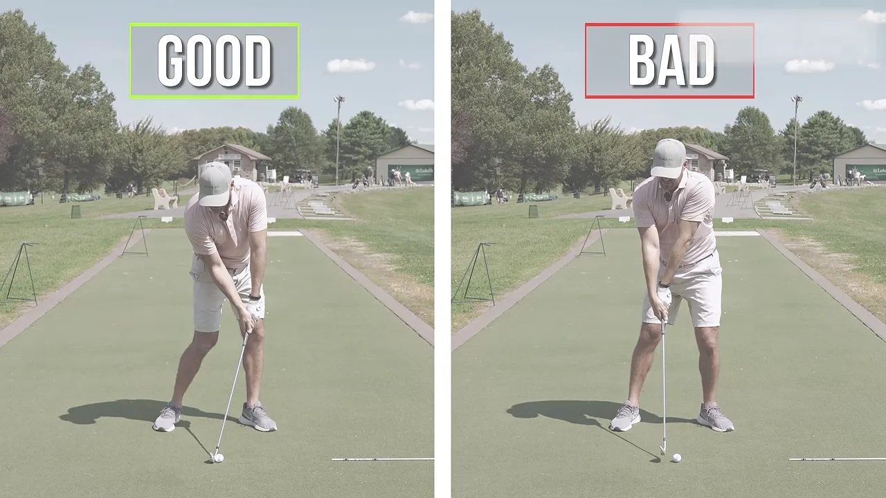 Good and bad impact positions shown side by side